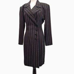 Vintage 90s Pinstripe Wrap Dress - New condition